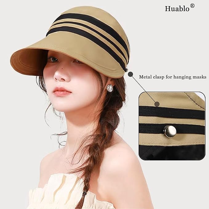 Sun Hats for Womens Wide Brim UV Protection Fishing Hats Packable Reversible - Image 2