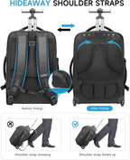 Rolling Backpack, 50L Travel Backpack - Image 3