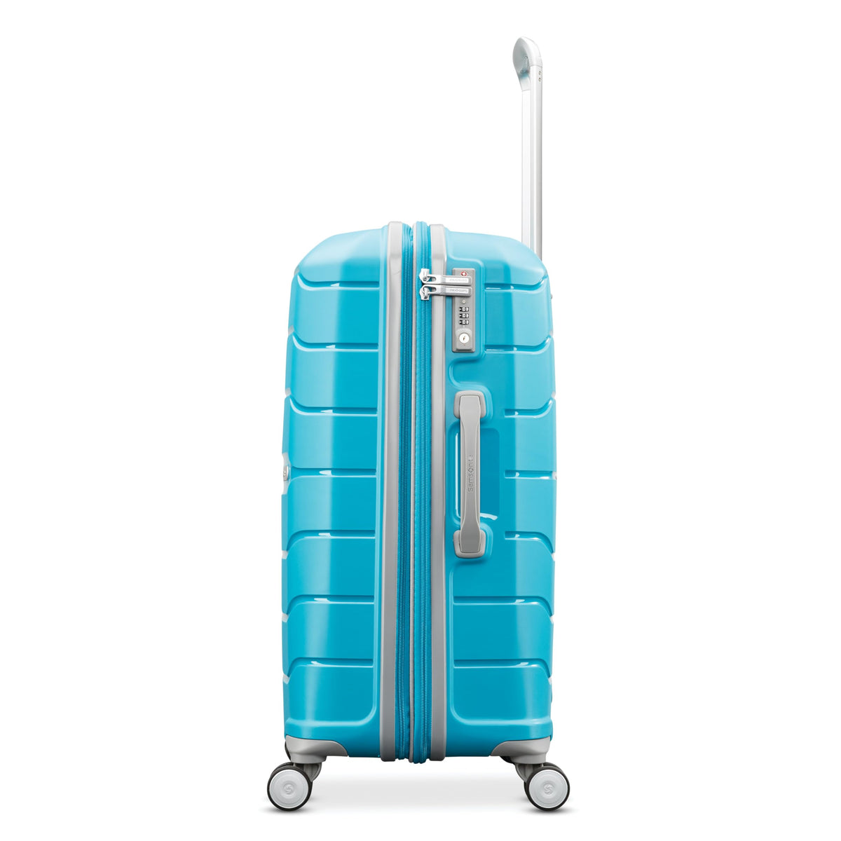 Freeform Large Checked Luggage with Dual 360° Spinner Wheels (Checked-Large Spinner / Ocean Blue)