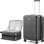 Hanke Hardside Expandable Checked Luggage, 24 Inch Top Opening Trunk Luggages by Hanke