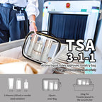 TSA Approved Travel Toiletry Bag, 3 Pack Clear Makeup Bags - Image 2