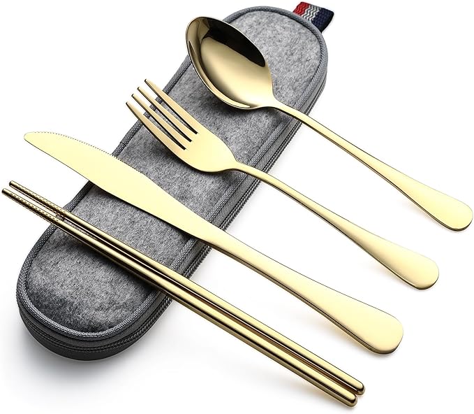 DEVICO Camping Utensils, Portable Travel Utensils by DEVICO