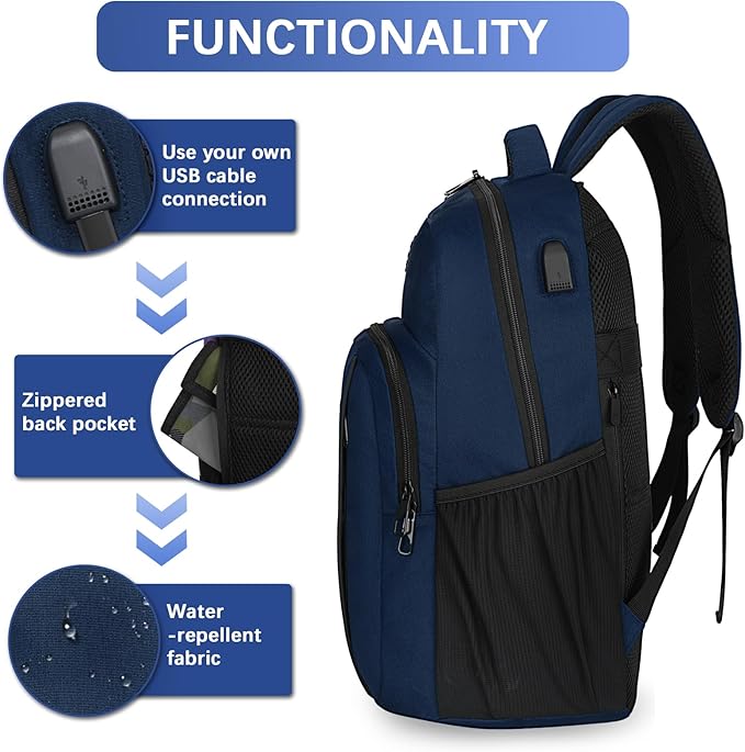 LARIPOP Extra Large Backpack, 17.3 Inch Business Laptop backpack - Image 4