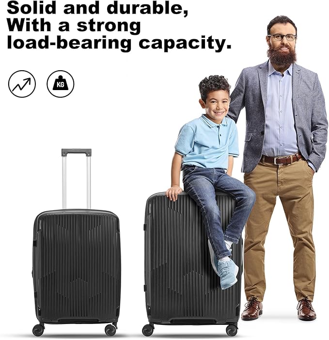 Nazhura Luggage Set, 3-Piece Hardside Suitcase Set, 20-inch Carry On, 28-inch - Image 6