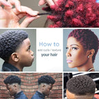 Set of 4 Big Holes Hair Brush Sponge Twist Wave Barber Tool For Dreads Afro Locs Twist Curl Black
