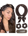 YANIBEST Heatless Curls Overnight, No Damage Hair Curlers to Sleep in, Satin Heatless Curling Set with Hair Clip Scrunchies, for All Hair types (Chocolate)