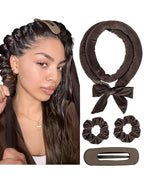YANIBEST Heatless Curls Overnight, No Damage Hair Curlers to Sleep in, Satin Heatless Curling Set with Hair Clip Scrunchies, for All Hair types (Chocolate)