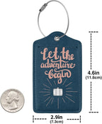 Let The Adventure Begin Luggage Cover Washable Suitcase Protector, Luggage Tag - Image 2