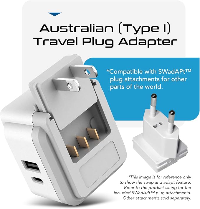 Ceptics Australian Travel Adapter Set, 20W PD & QC, Type I-3.1A - 4 in 1-2 USA - Image 5