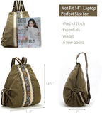 Goodhan Women Canvas Backpack Daypack Casual Shoulder Bag, Vintage Heavy-duty - Image 4