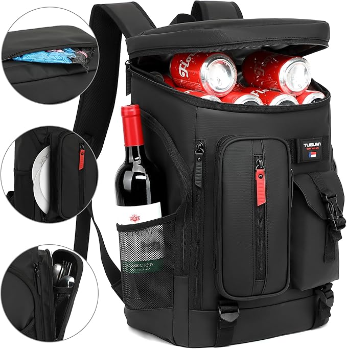 TUGUAN Cooler Backpack 36 Cans Insulated Leak Proof Lightweight Lunch Backpack - Image 4