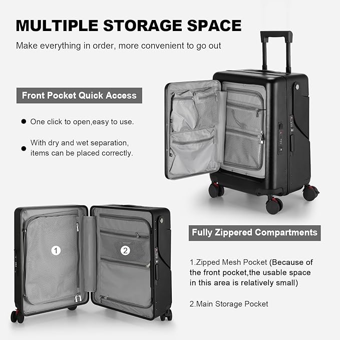Ride On Luggage with Foldable Seat - Image 3