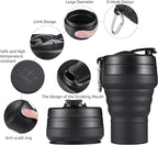 2PACK Collapsible Coffee Cup, 16 OZ 480ml Silicone Folding Camping Mug - Image 4