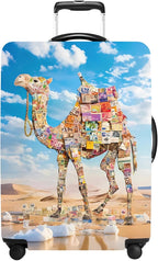 Camel Luggage Cover Washable Suitcase Protector Anti-Scratch, Stretchable Fit by THISFIND