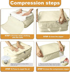 Compression Packing Cubes for Travel Essentials, 2 Pack Expandable Travel Cubes - Image 4