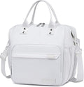 TuErCao White Lunch Bag Fits Bento Boxes, Snack and Foods, Cooler Bags by TuErcao