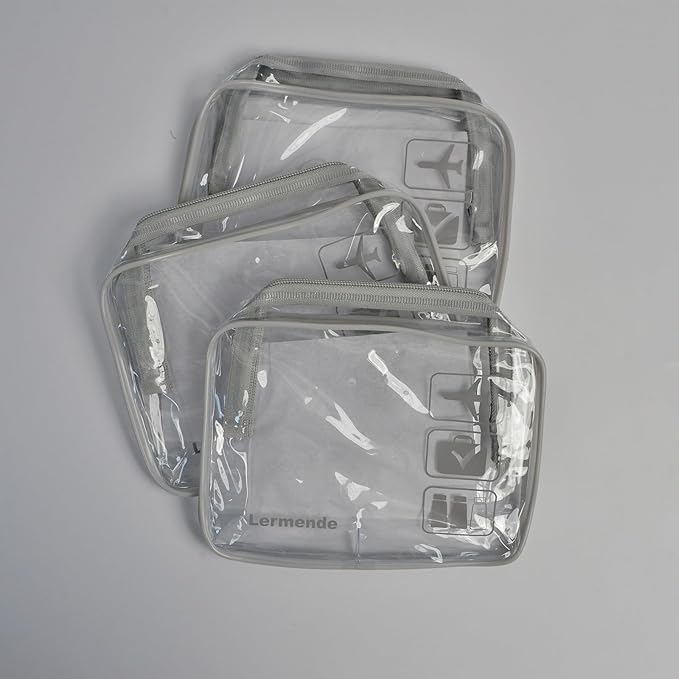 Lermende 2pcs Clear Toiletry Bag TSA Approved Travel Bag, Carry On - Image 7