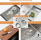 33x19 Drop In Kitchen Sink Workstation-Bokaiya Stainless Steel Kitchen Sinks - Image 8