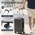 Coolife Luggage PC+ABS Hardshell Suitcase - Image 4