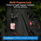 Forge TSA Approved Cable Luggage Locks, 2 Pink Locks, Re-settable Combination - Image 6