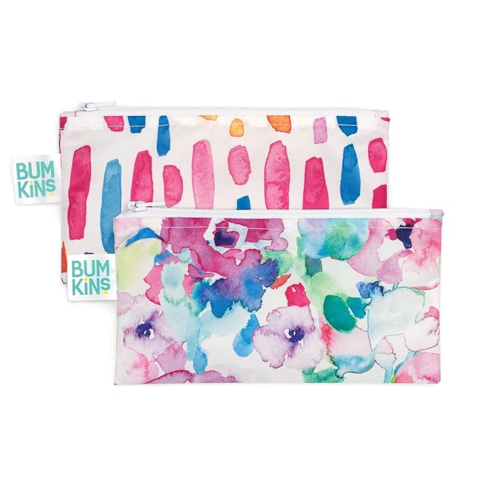 Bumkins Reusable Snack Bags, for Kids School Lunch and for Adults Portion by Bumkins