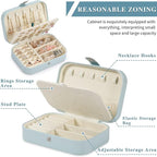 Travel Jewelry Box, PU leather Small Jewelry Organizer - Image 3