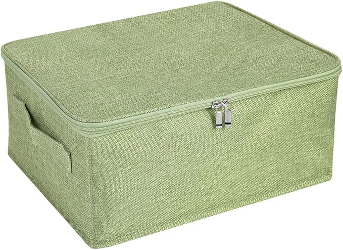 ANMINY Storage Bins with Zipper Lids 13 Qt Lidded Fabric Storage Boxes Baskets by ANMINY