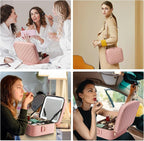 Mocado Travel Makeup Bag with LED Lighted Mirror, Travel Makeup Organizer - Image 8