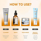 VGO Vitamin C Serum for Face, Vit C Anti Aging Serum with Hyaluronic Acid & Vitamina E, Deep Hydration Facial Care for All Skin Types, 1.01oz / 30ml