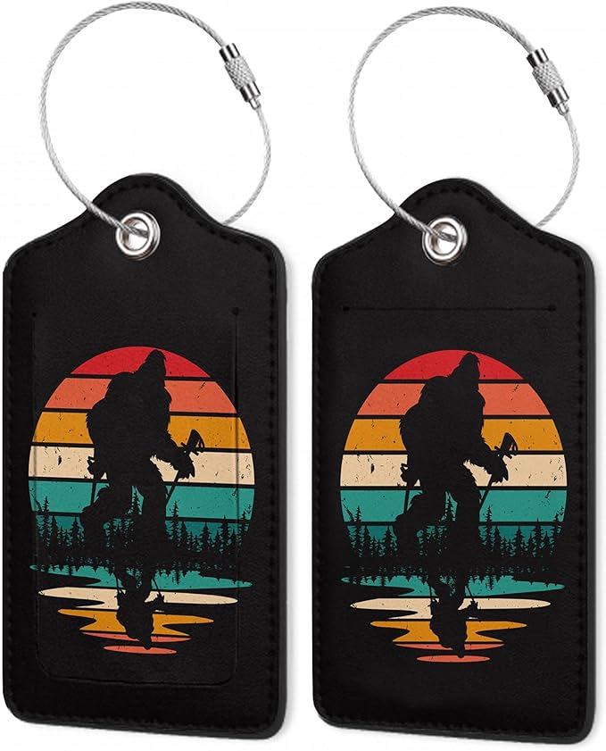 2Pcs Luggage Tag for Suitcase Sasquatch Cute Suitcase Tag by Gearsly