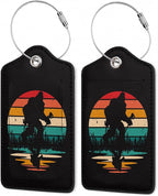 2Pcs Luggage Tag for Suitcase Sasquatch Cute Suitcase Tag by Gearsly