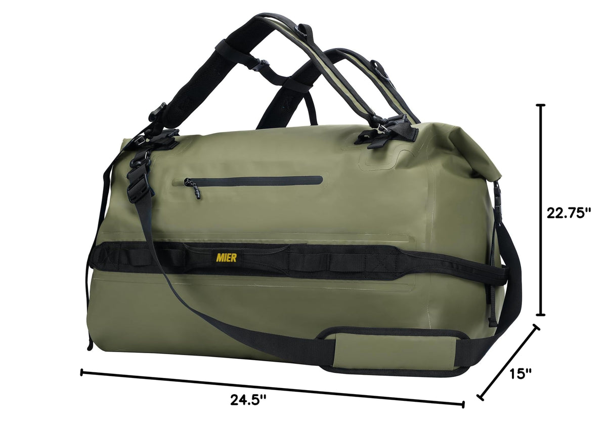 Large Waterproof Duffel Bag (Army Green / 80L)