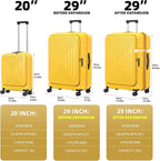 2 Pieces 20/29 Luggage Sets, 20 Inch Cabin Luggage - Image 2