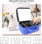 Travel Makeup Bag with LED Mirror Travel Makeup Organizer with 3 Lighted - Image 4