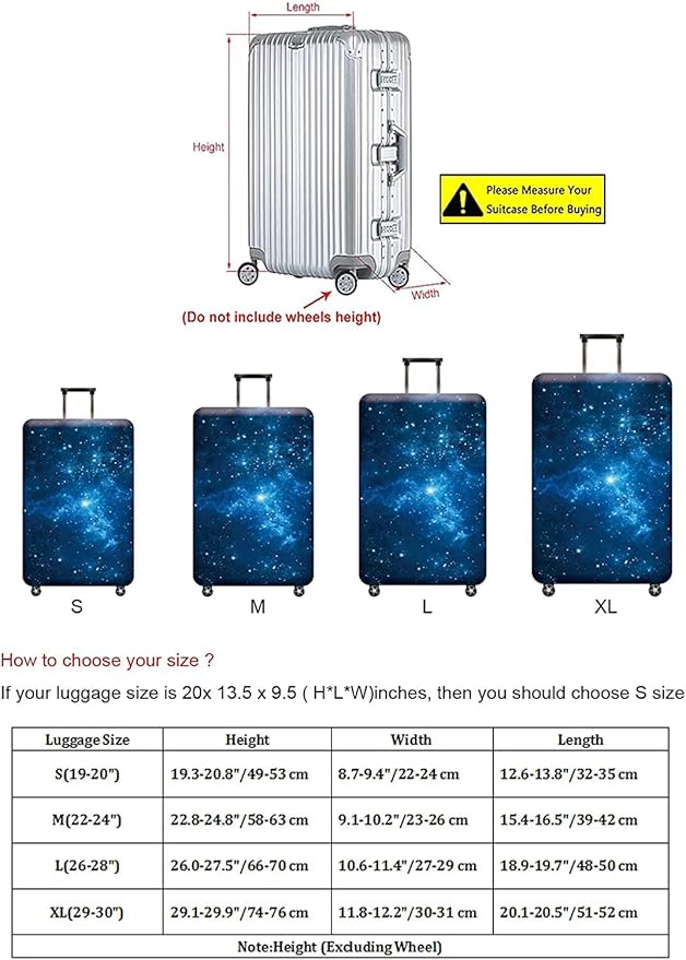 Luggage Cover, Protective Washable Suitcase Cover - Image 5