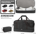 ZOMFELT Travel Duffle Bag for Men, Waterproof Canvas Overnight Duffel Bag - Image 5