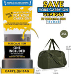 Narwey For Spirit Airlines Personal Item Bag 18x14x8, Small Duffle Bag for - Image 3