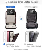 LUGGEX Carry On Luggage 22x14x9 Airline Approved, FLO5 Expandable Polycarbonate - Image 3