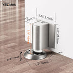 2 Pack Magnetic Door Stoppers Retractable Bottom of Door Holder No Drilling - Image 2