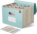 Accordion File Organizer, 13 Pockets Wheat Straw Expanding File Folder by EcoStash