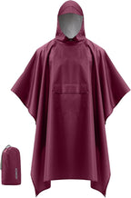 iCreek Hooded Rain Poncho with Pocket Waterproof Lightweight Unisex Raincoat by iCreekoutdoor