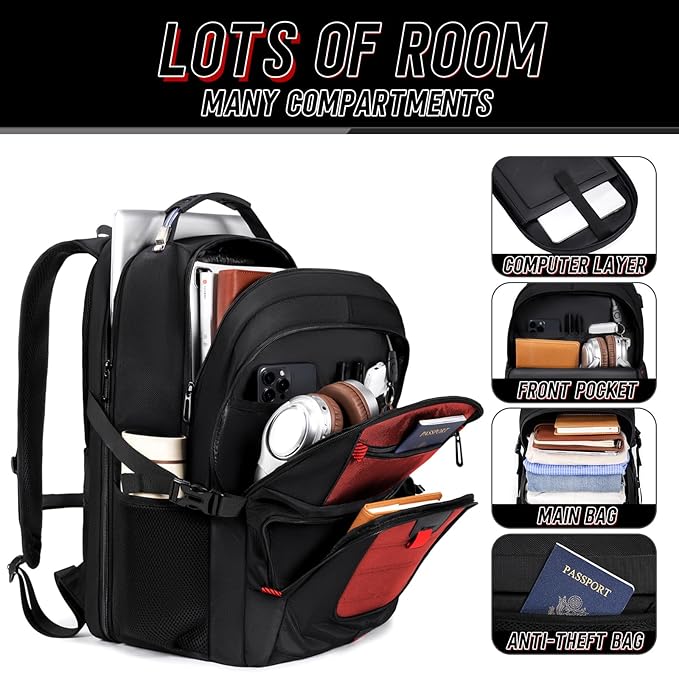 Z-MGKISS Big Travel Backpack, Large Laptop Backpack, TSA Approved Bag 50L - Image 3