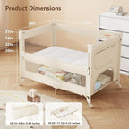 ANGELBLISS Baby Bassinet Bedside Crib, Pack and Play - Image 2