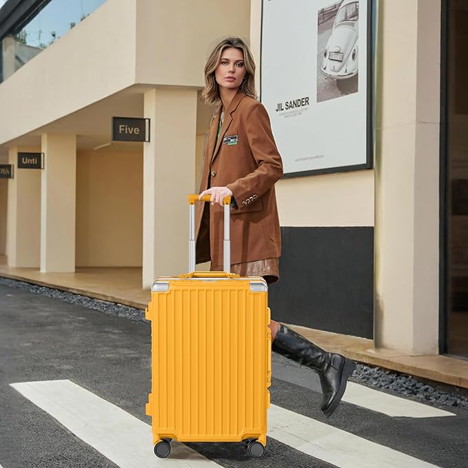 AnyZip Carry On Luggage PC+ABS Aluminum Frame Zipperless Luggage Hard Shell - Image 8