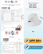Water-Resistant Sun UPF 50+ Bucket Hat Protection Packable Brimmed Boonie - Image 5
