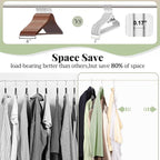 Velvet Felt Stackable Hangers 50 Pack, Non Slip, - Image 4
