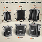Waterproof Backpack Dry Bag 35L/55L/85L – Heavy Duty Roll-Top Hiking Backpack - Image 2
