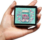 Cute and Portable Metal Pill Organizer – 8 Compartments, Elegant Chrome Finish - Image 3