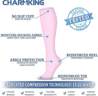 CHARMKING Compression Socks for Women & Men Circulation 15-20 mmHg is Best - Image 4