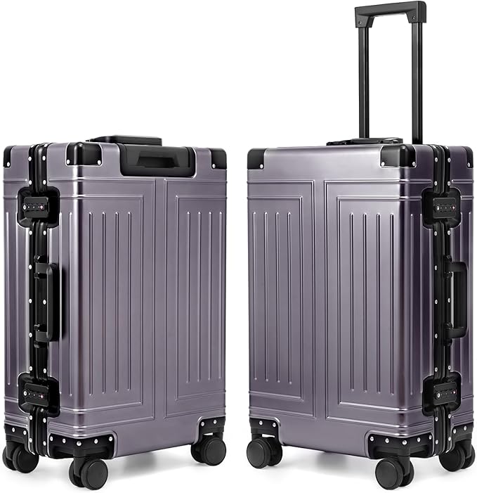 All Aluminum Carry On Luggage，Cut from Whole Aluminum Sheet，22x14x9 Airline by KANGSHILU